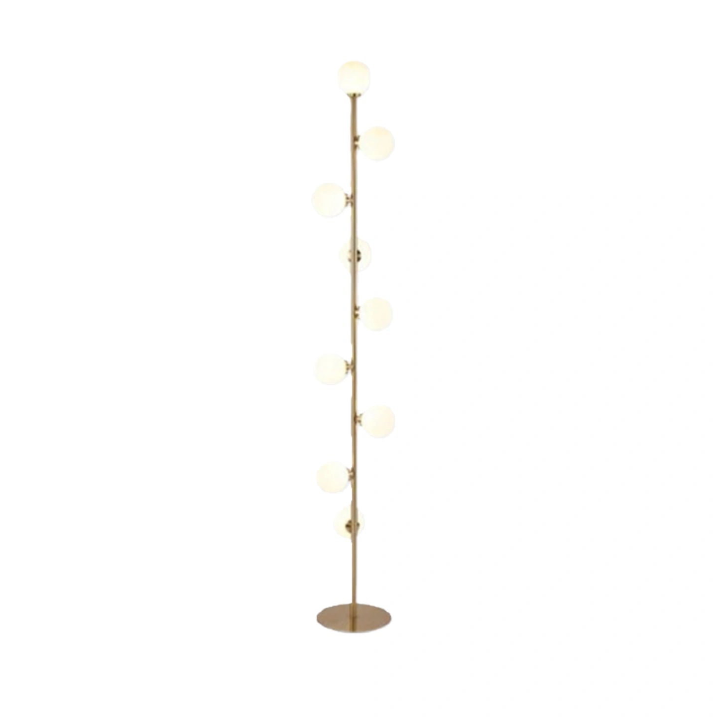 Floor Lamp – Slim Design with Glass Globe for Living Room